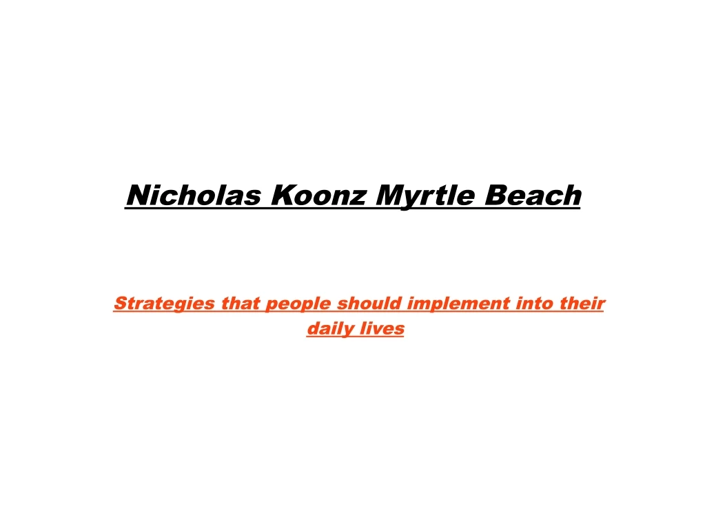 nicholas koonz myrtle beach