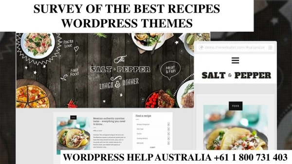 Survey Of The Best Recipes WordPress Themes