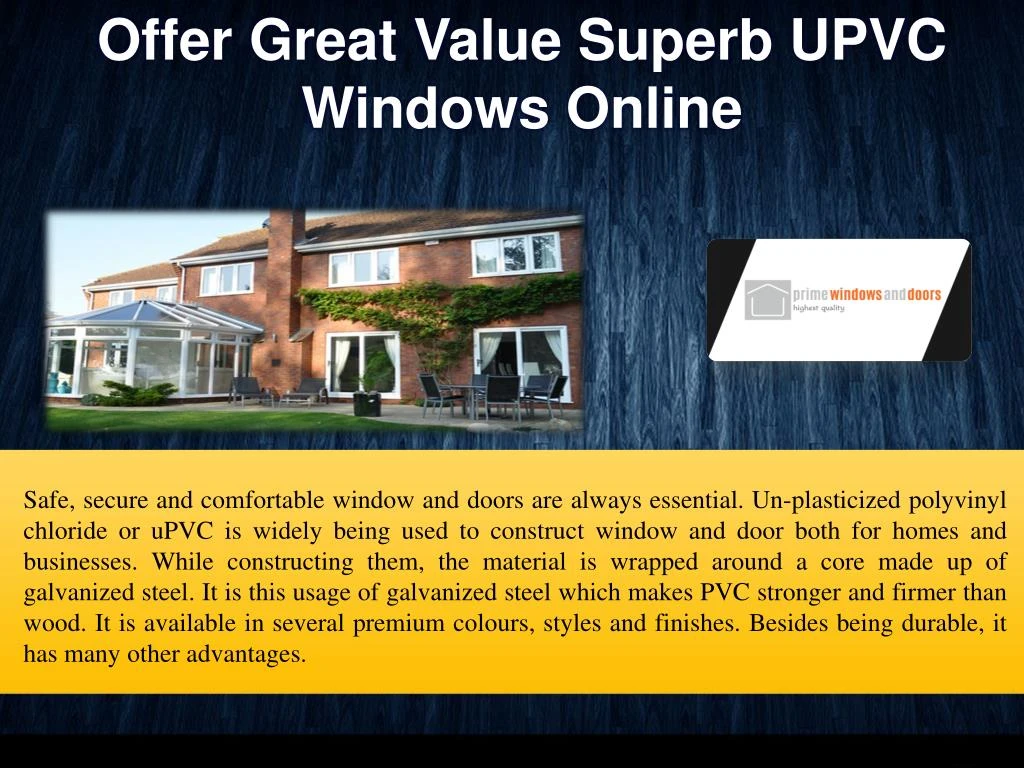 offer great value superb upvc windows online