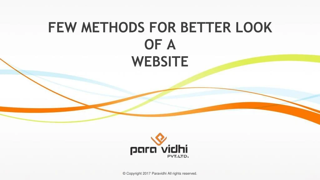 few methods for better look of a website