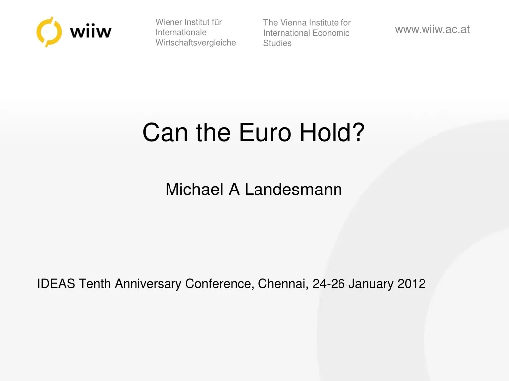 can the euro hold michael a landesmann