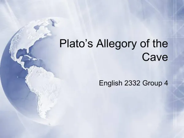 Plato s Allegory of the Cave