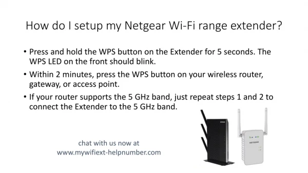 How do I setup my Netgear Wi-Fi range extender?
