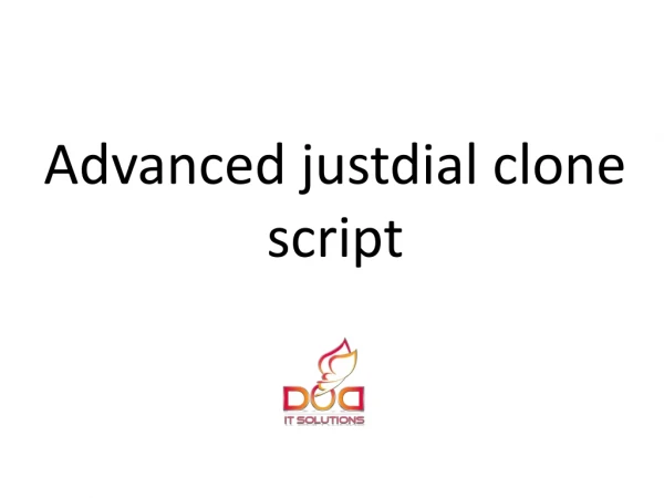 Advanced Justdial clone script