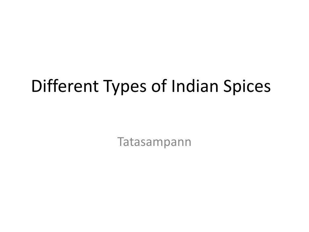 different types of indian spices