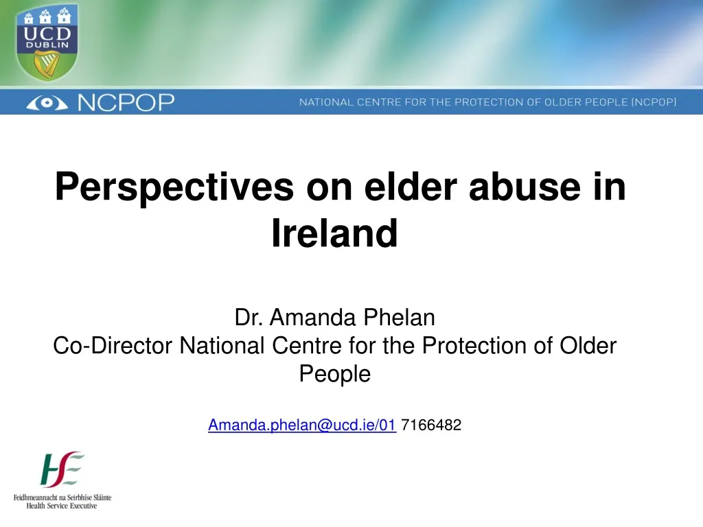 perspectives on elder abuse in ireland dr amanda
