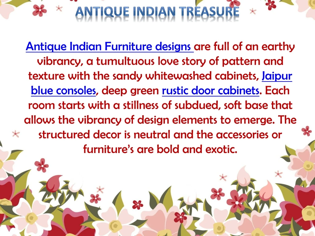 antique indian treasure