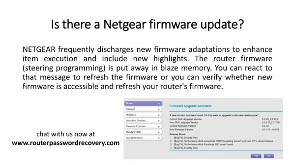Is there a Netgear firmware update?