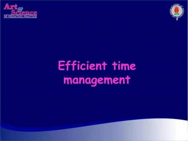 Efficient time management