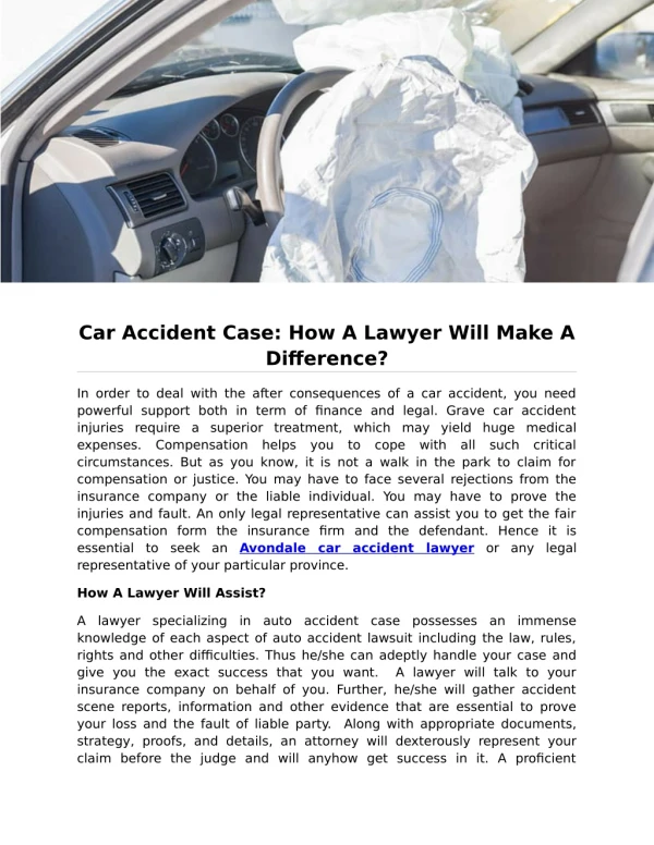Car Accident Case: How A Lawyer Will Make A Difference?