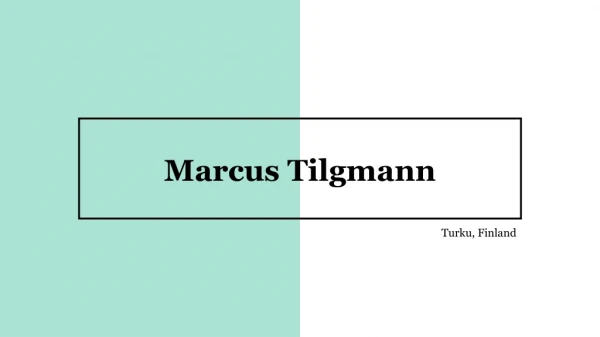 A prestigious Name in the World of Online Music- Marcus Tilgmann