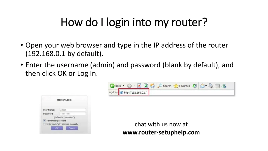how do i login into my router