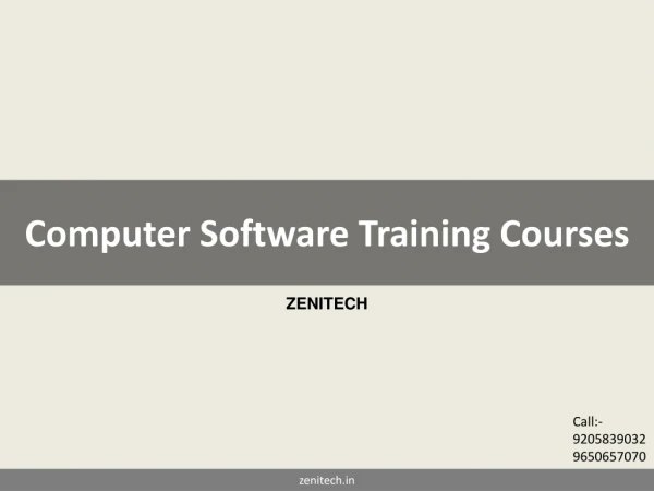 Computer Software Training Courses | Get Free Demo Classes