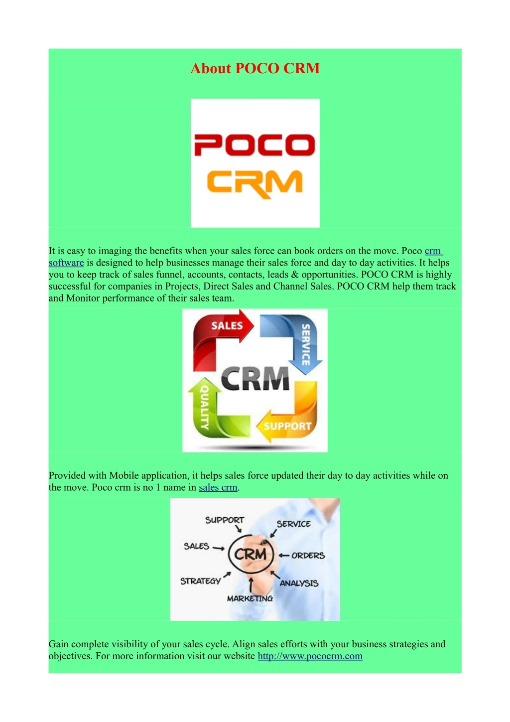 about poco crm