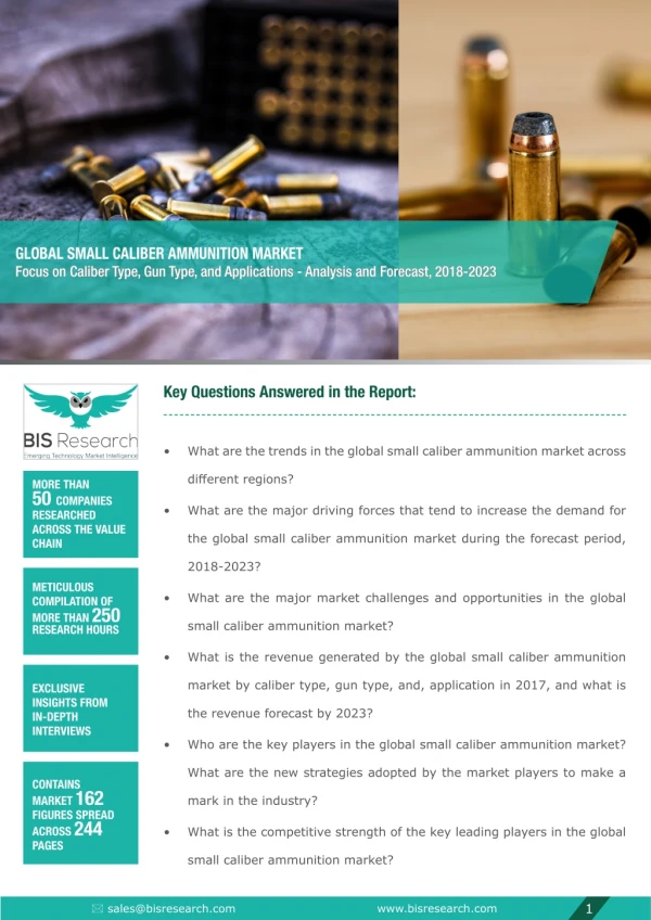 Small Caliber Ammunition Market Analysis