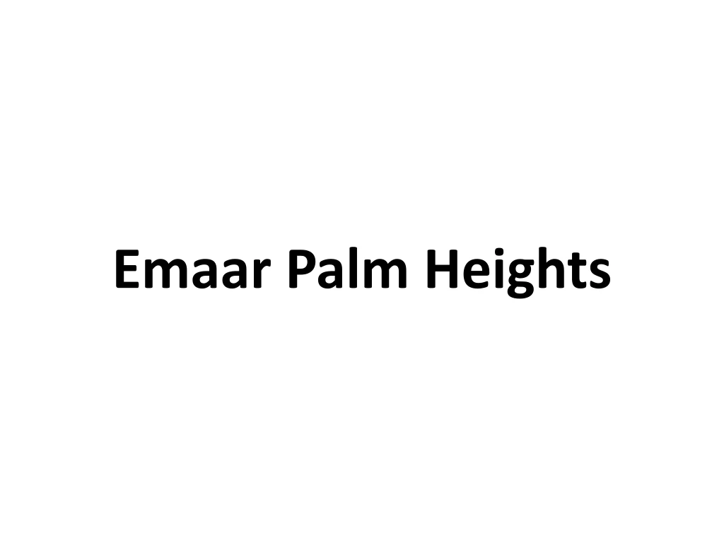 emaar palm heights