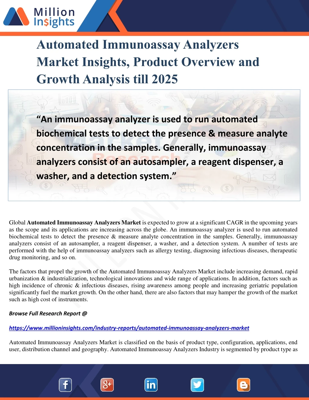 automated immunoassay analyzers market insights