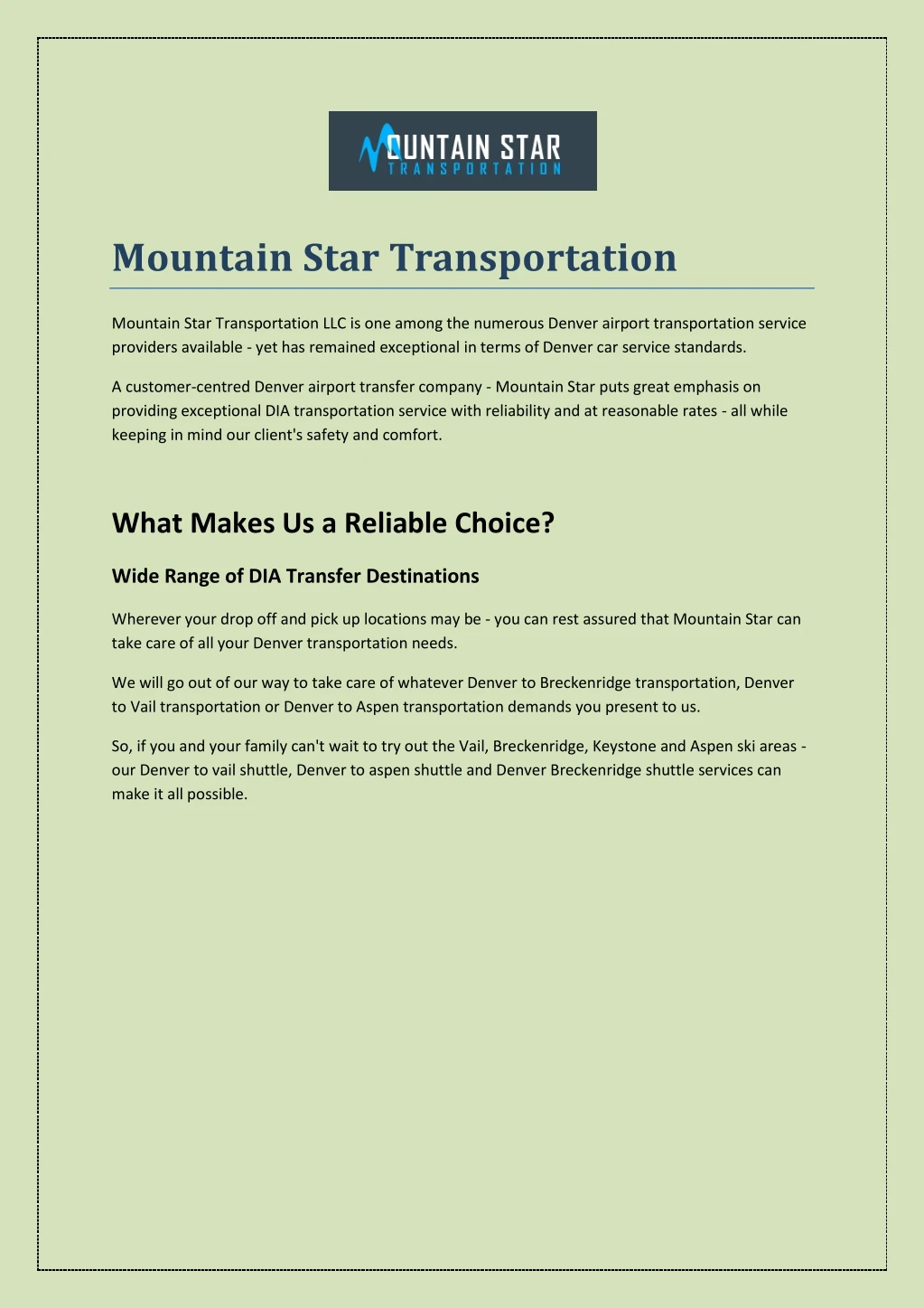 mountain star transportation
