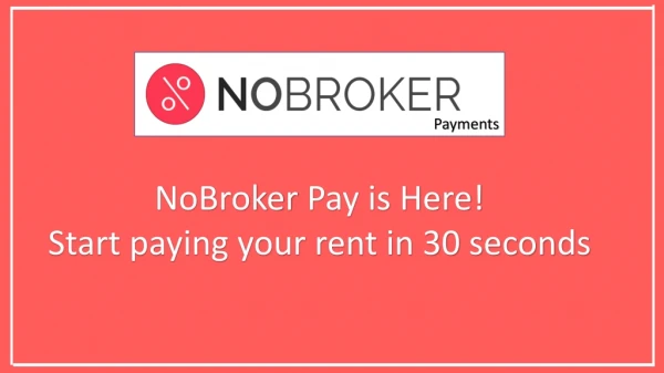 Payrent using credit card India- Nobroker payrent