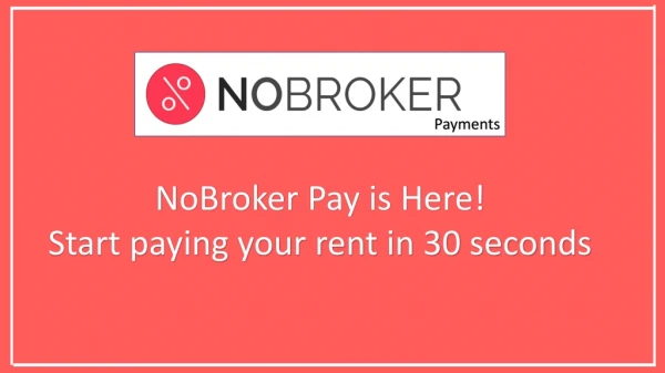 payrent with credit card- Nobroker payrent