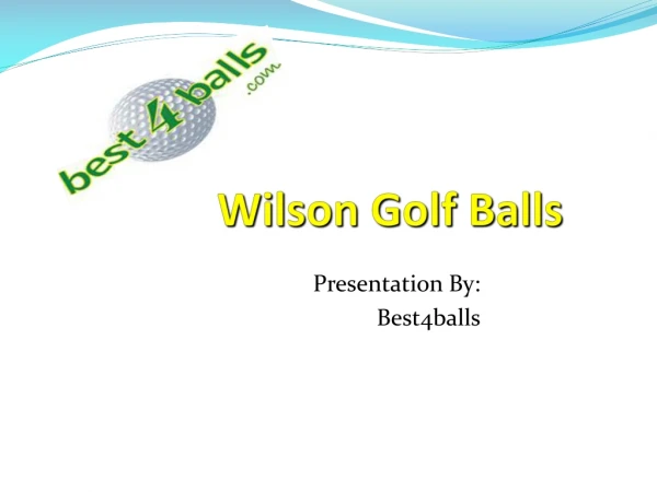 Wilson Golf Balls | Best4Balls, Oxfordshire