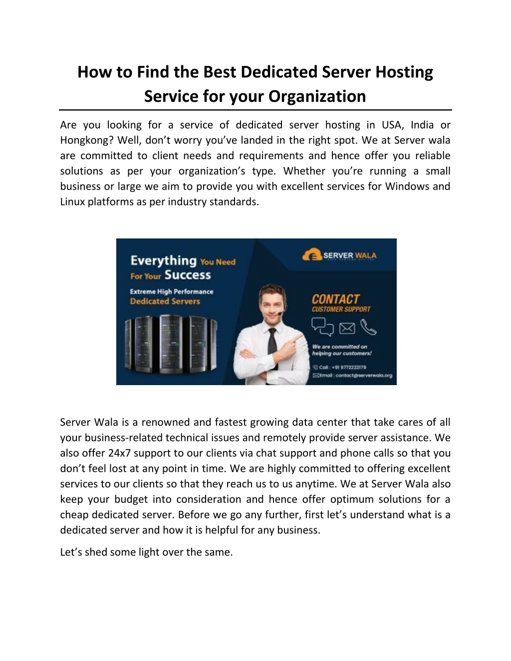 how to find the best dedicated server hosting