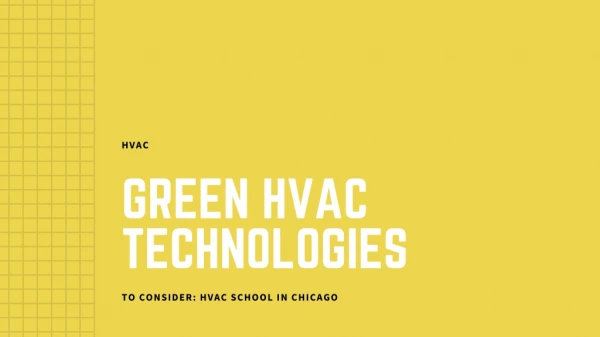 Green HVAC Technologies to Consider