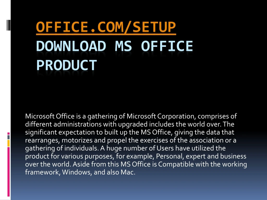 office com setup download ms office product