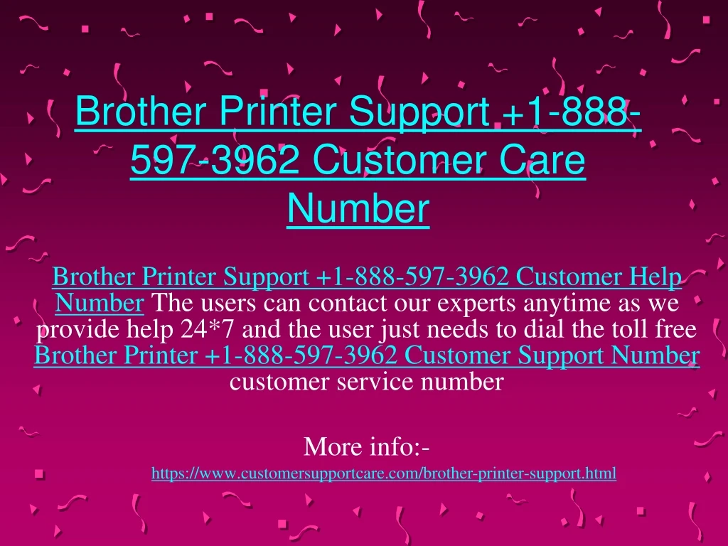 brother printer support 1 888 597 3962 customer care number