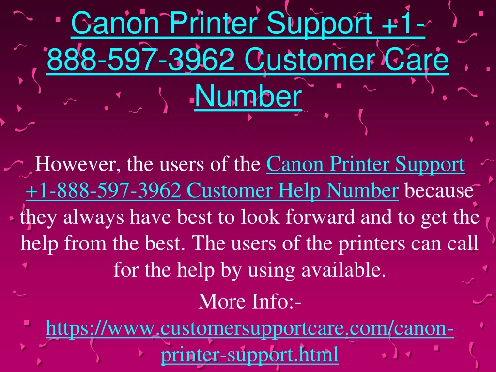 canon printer support 1 888 597 3962 customer
