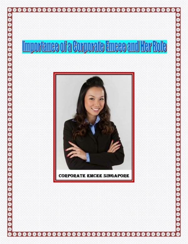 Importance of a Corporate Emcee and Her Role
