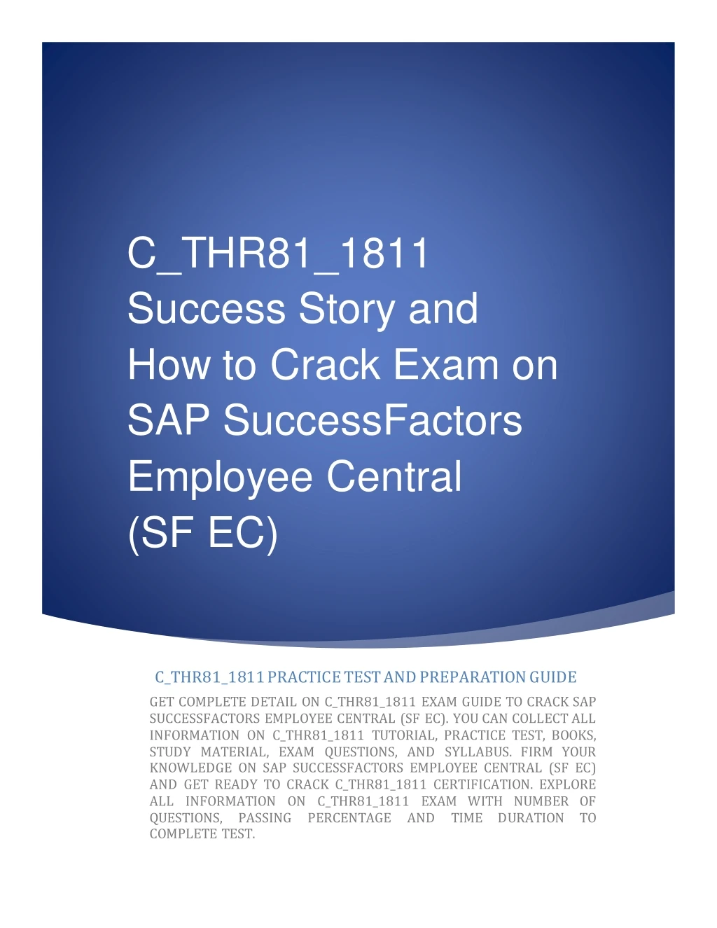 c thr81 1811 success story and how to crack exam