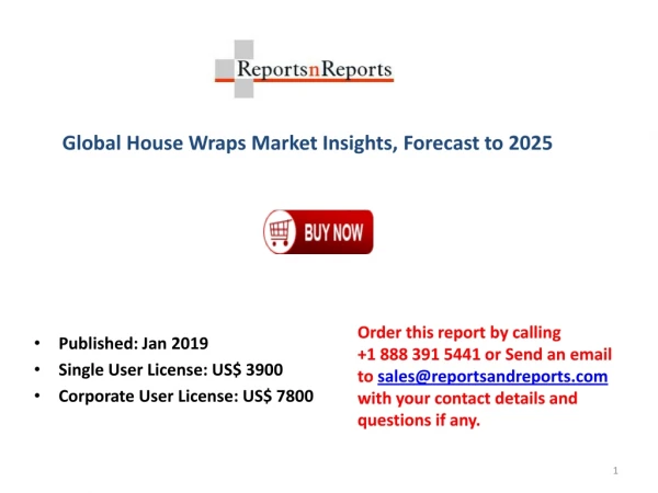 House Wraps Market, Growth, Future Prospects and Competitive Analysis, 2014-2025