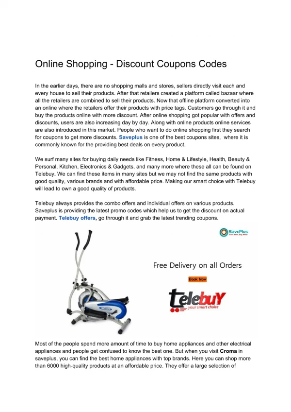 Online Shopping - Discount Coupons Codes
