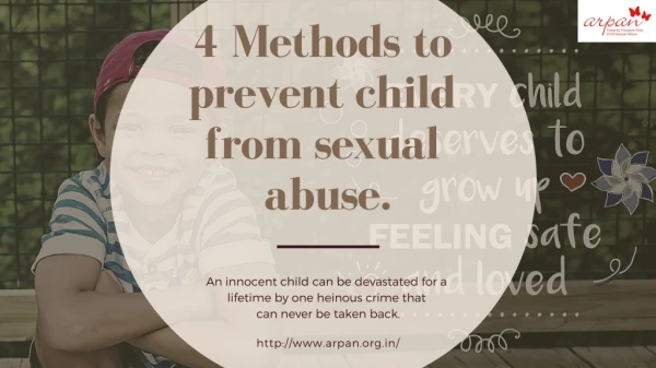 4 Methods to Prevent Child Sexual Abuse.
