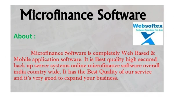 Web Based Microfinance Software From Websoftex
