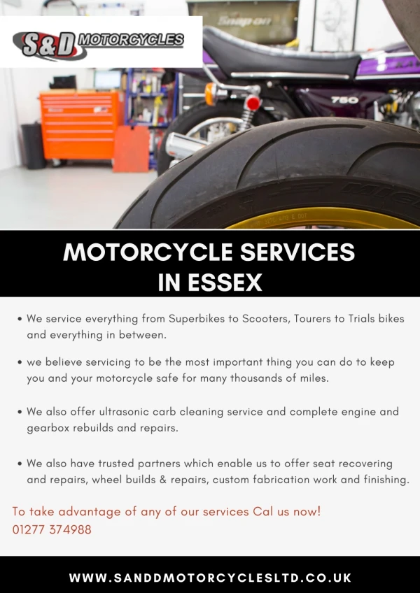 Motorcycle services in essex
