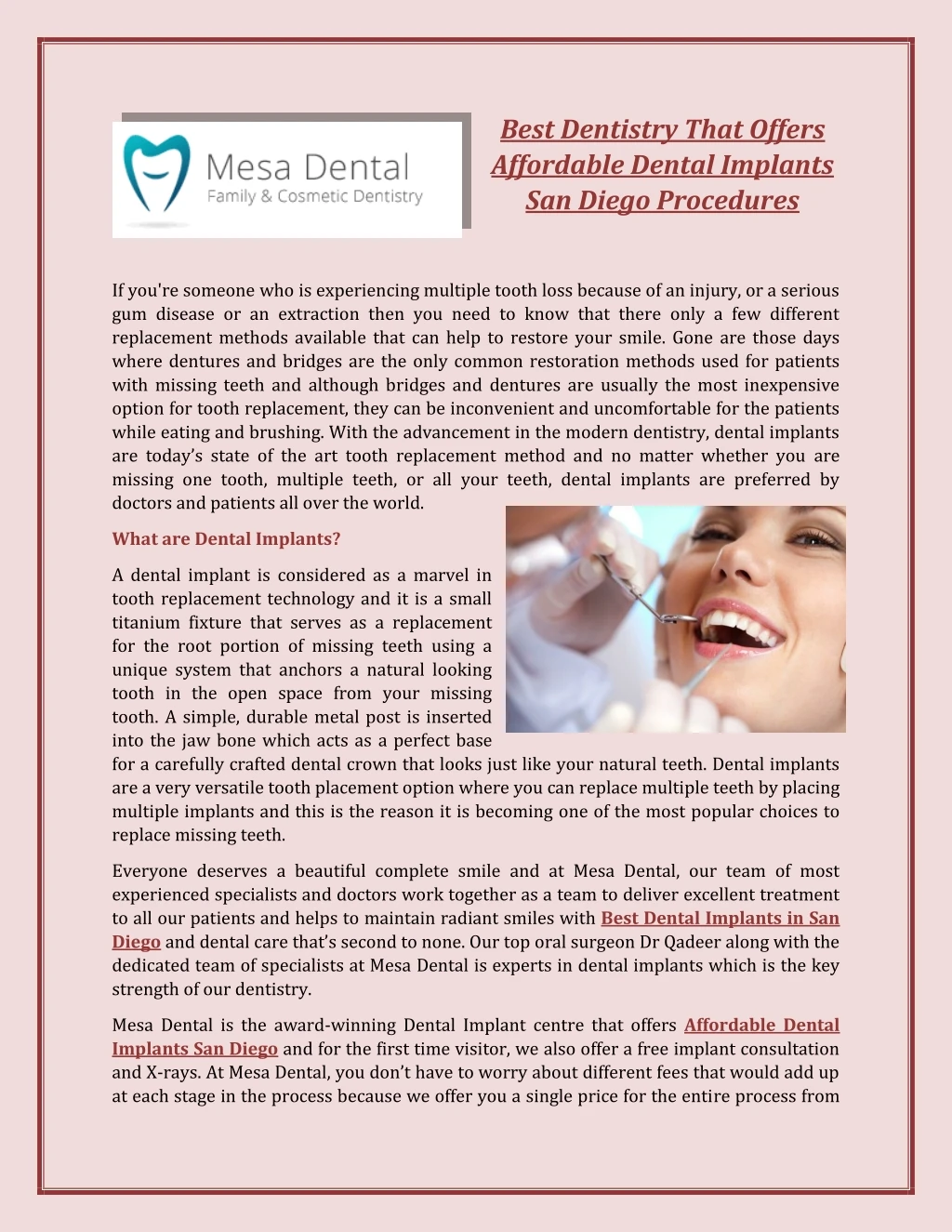 best dentistry that offers affordable dental