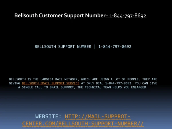 Bell South Email Support Number | 1-844-797-8692