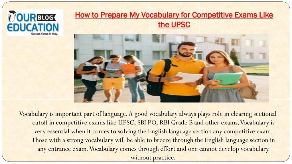 how to prepare my vocabulary for competitive exams like the upsc
