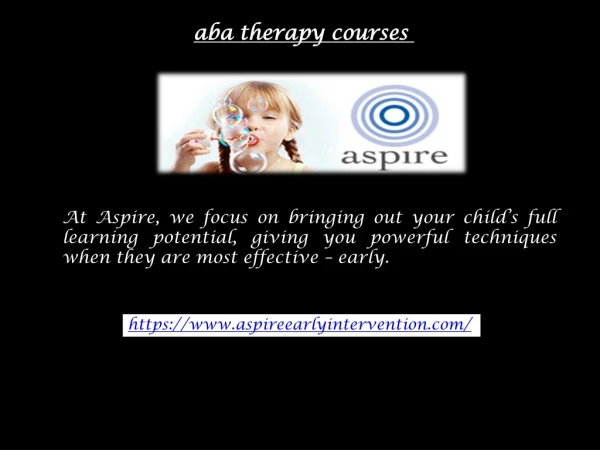 aba therapy courses