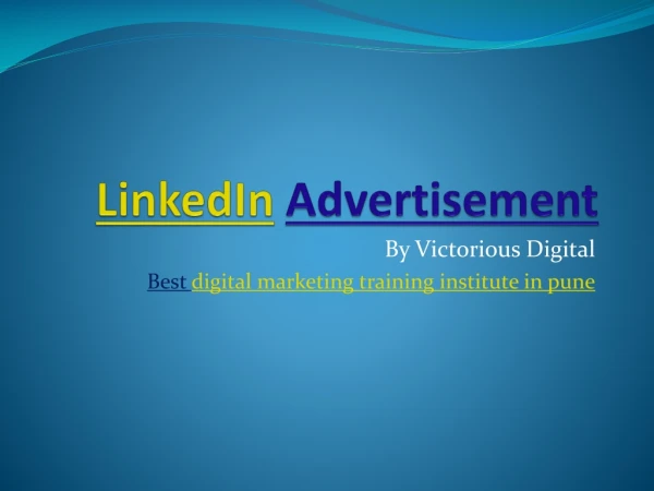 LinkedIn advertisement