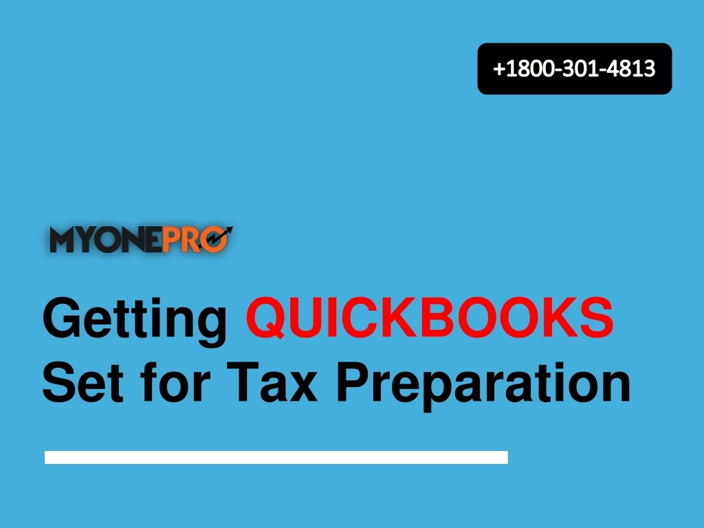 getting quickbooks set for tax preparation