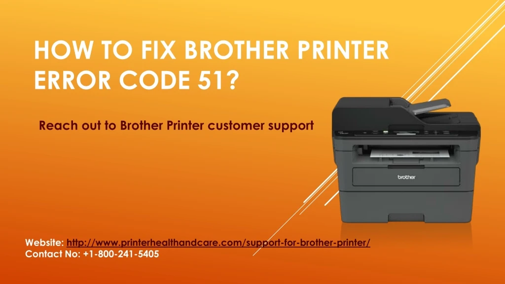how to fix brother printer error code 51