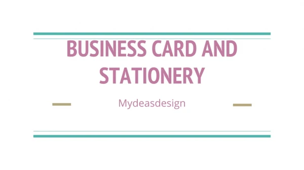 Business Cards and Stationery | mydeasdesign