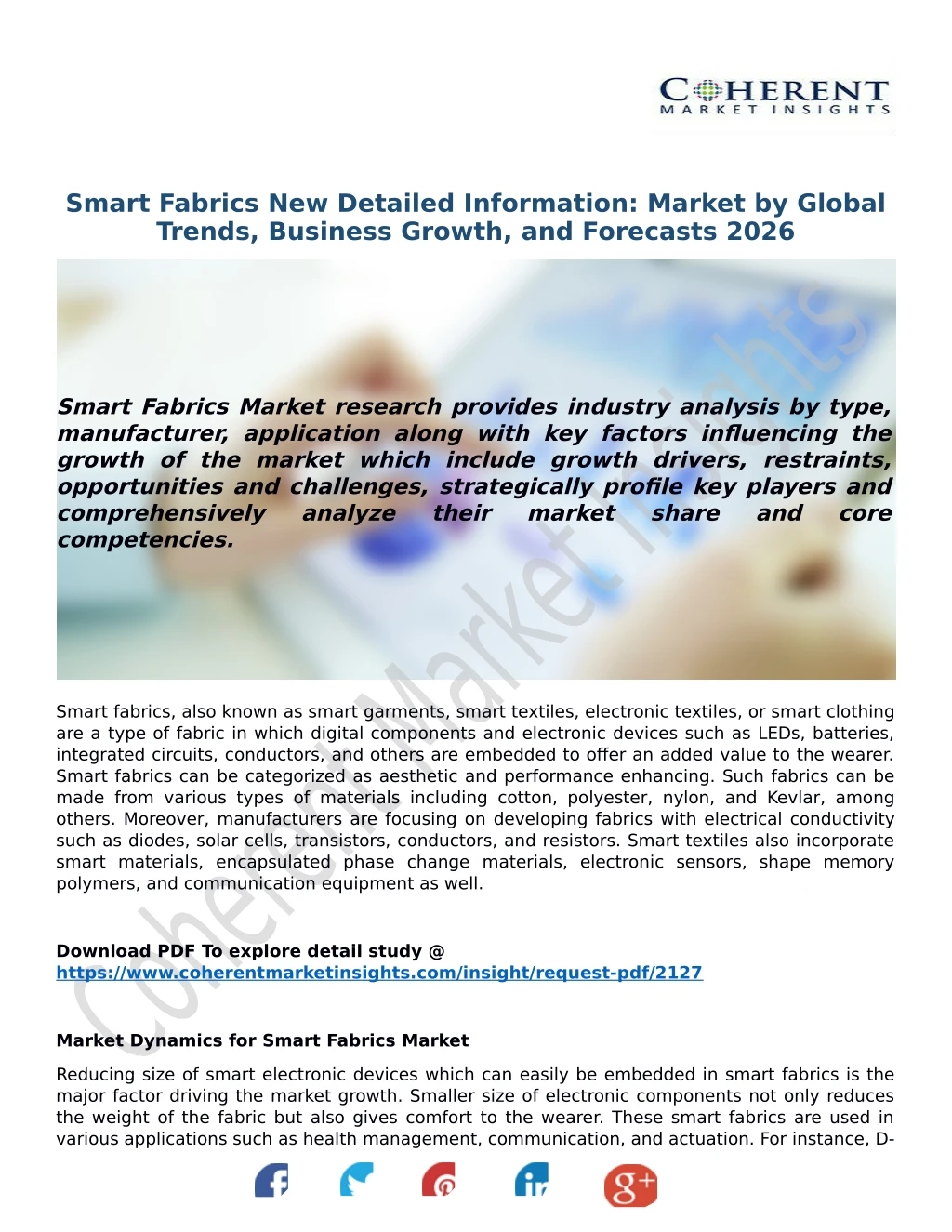 smart fabrics new detailed information market