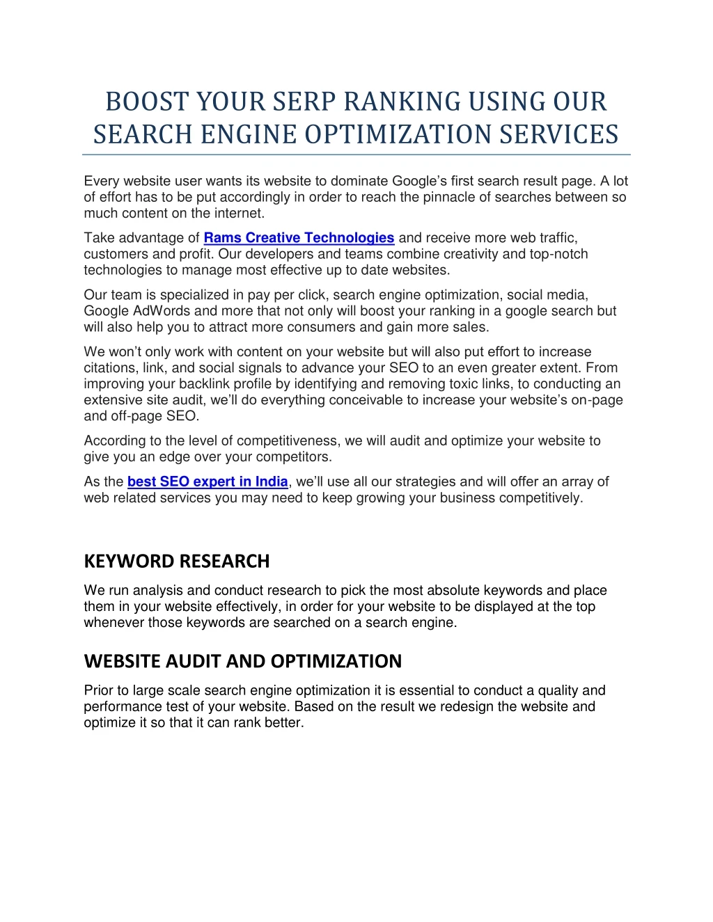 boost your serp ranking using our search engine