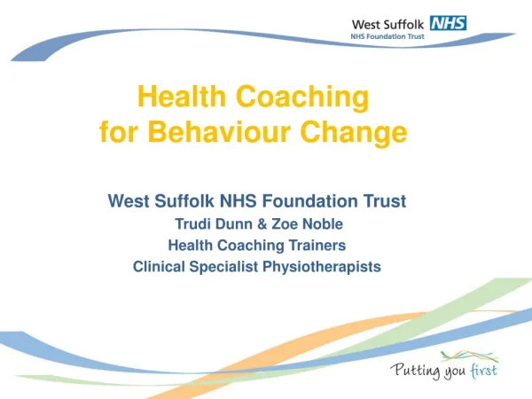 Health Coaching for Behaviour Change