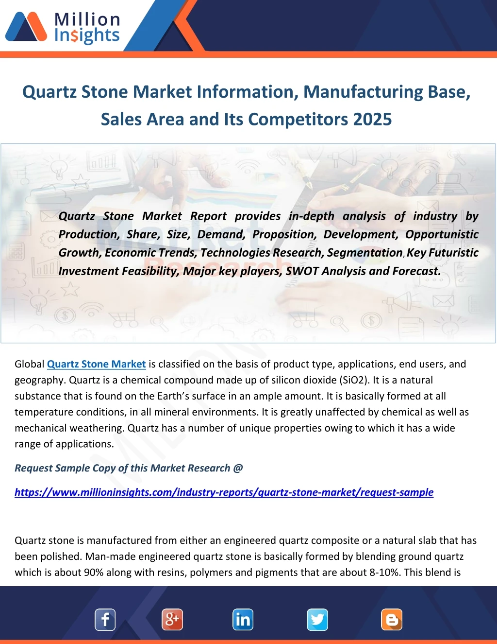 quartz stone market information manufacturing