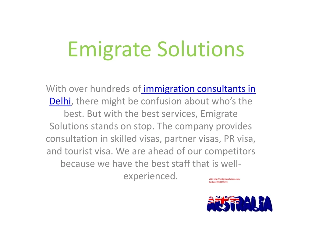 emigrate solutions